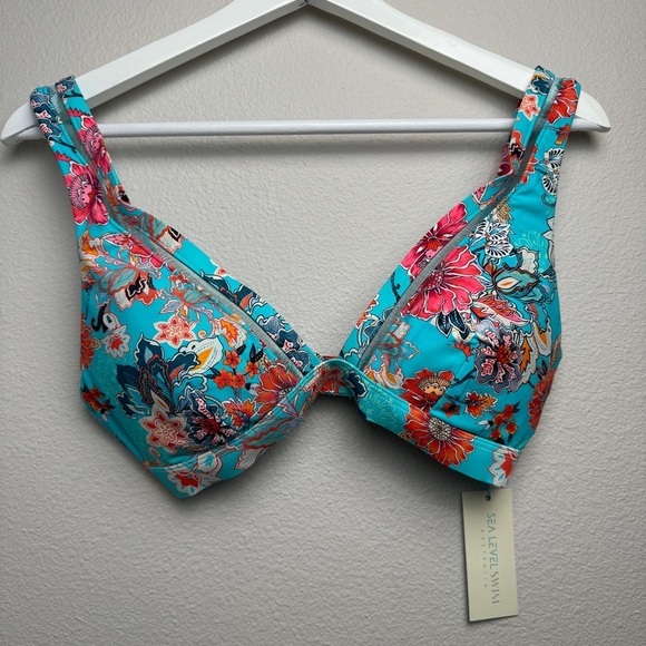 Sea Level Swim Dominica Tri Bra with‎ Luminous Trim B/C Cup NWT - Picture 1 of 16